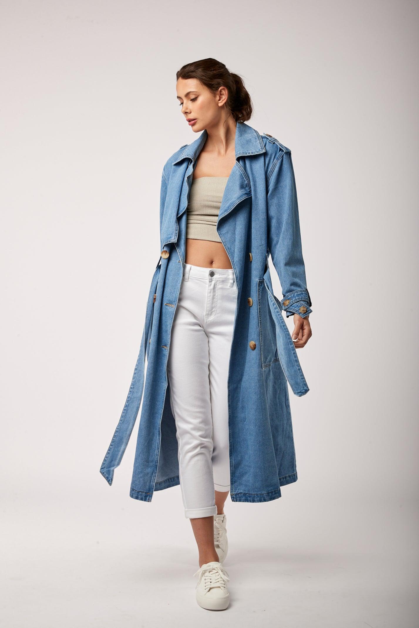 Trench en jean online femme