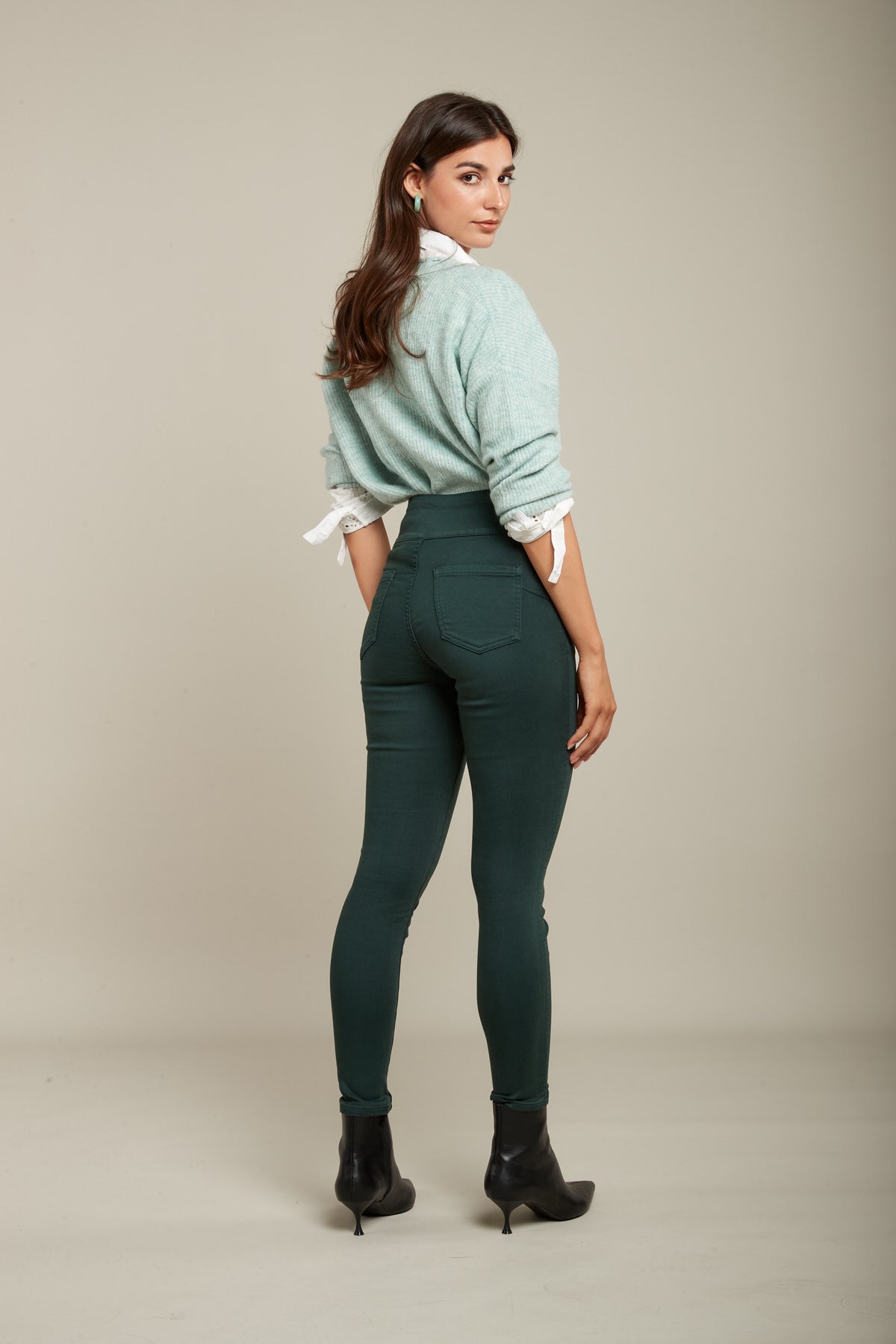 Jogg Jean High waist to put on - Sacha by Tocada