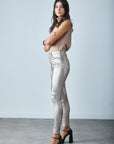 Pantalon enduit taille haute - Queen