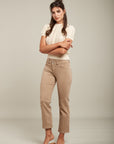 Pantalones derechados de molletoned - Marly