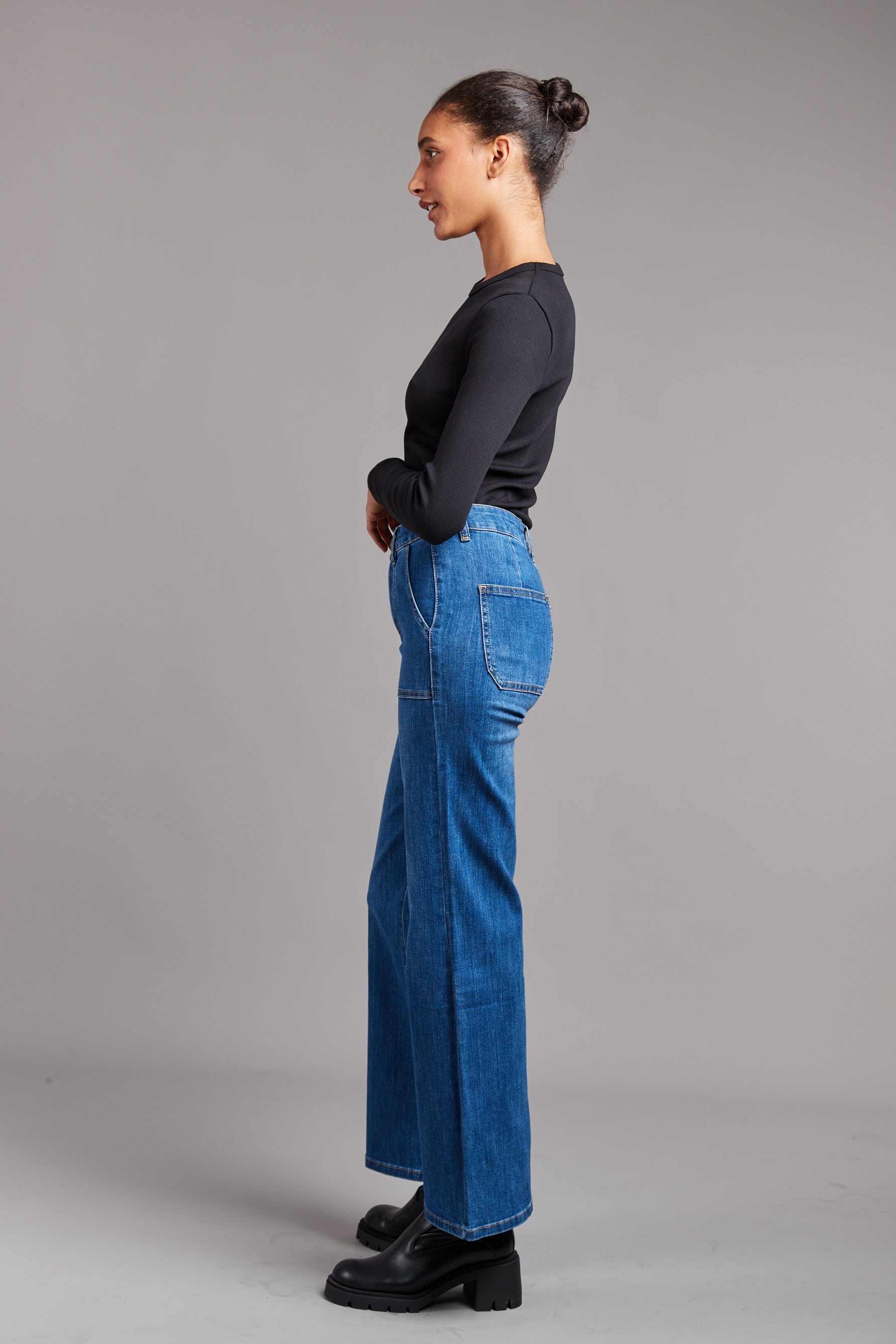 Jean Wide Leg Large Pockets - Rowan