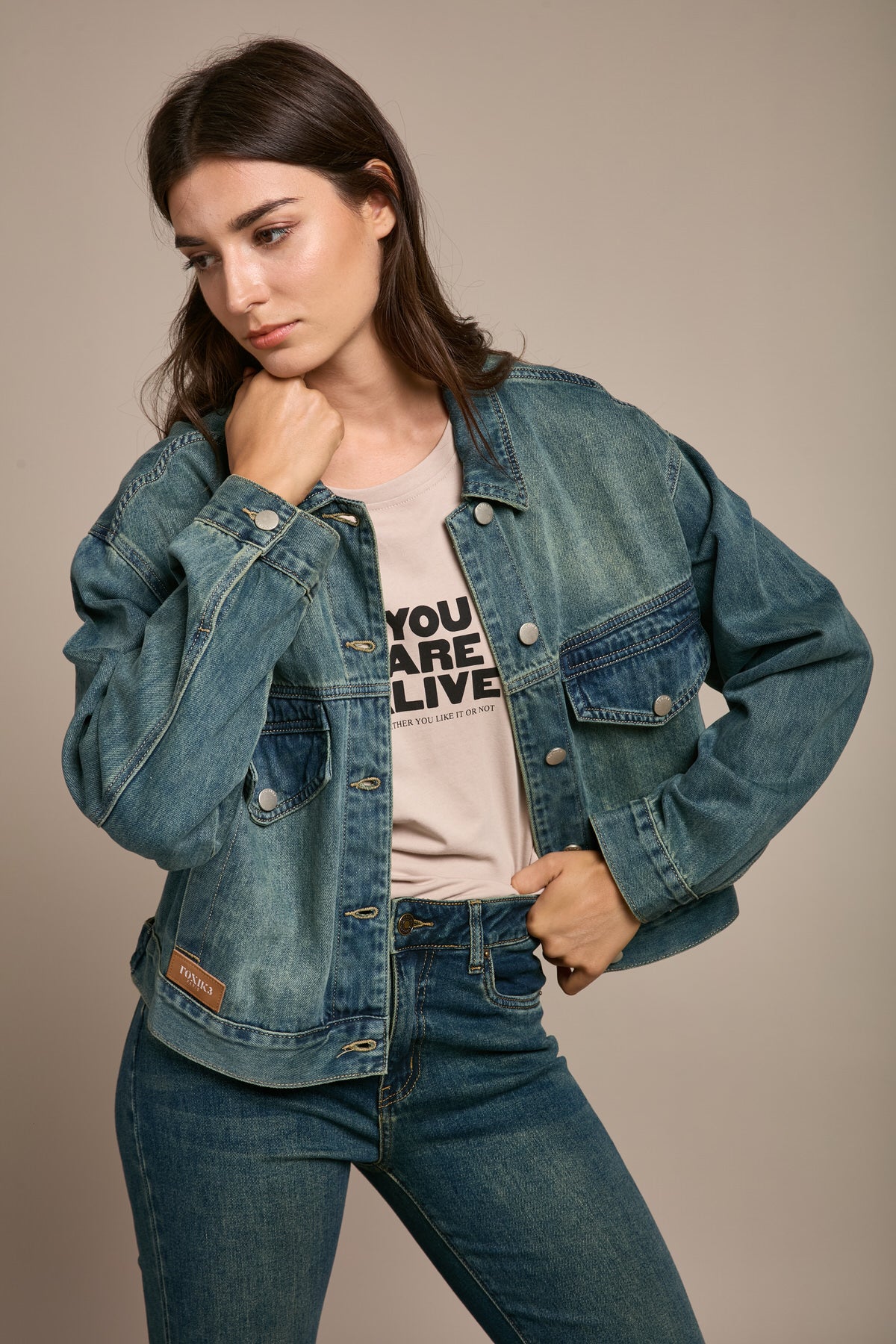 Oversize denim jacket - Colette