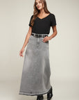 Long flared denim skirt - Pretty