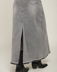 Long flared denim skirt - Pretty