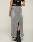 Long flared denim skirt - Pretty