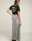 Long flared denim skirt - Pretty