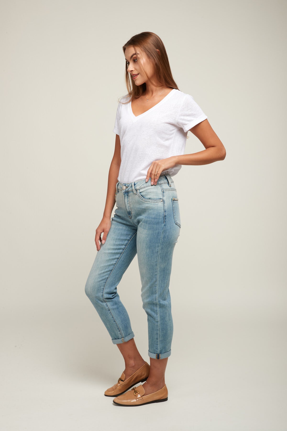 Embroidered jeans - apache