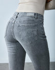 Borduurde rechter jeans - TK