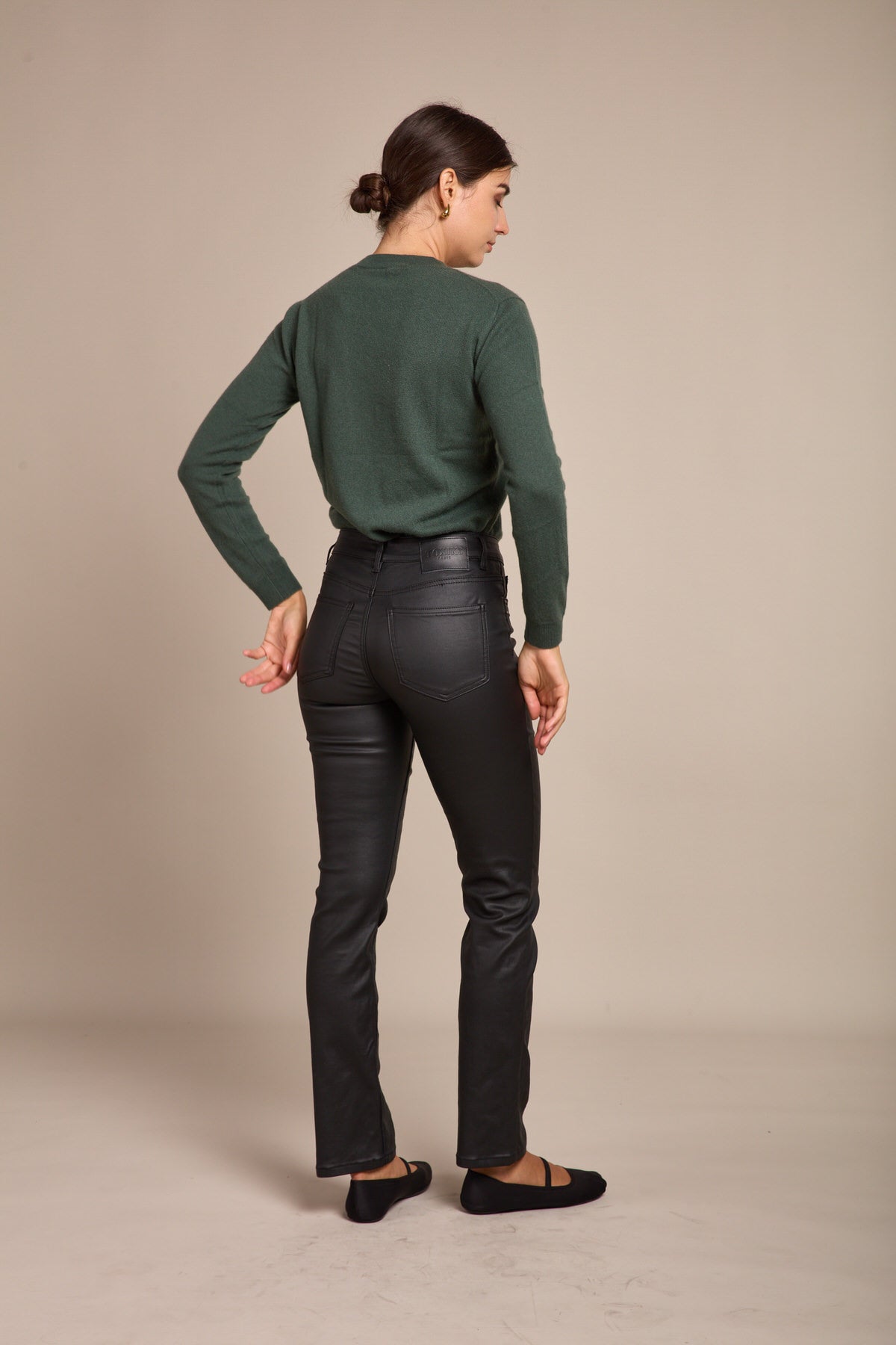 Pantalon enduit matte à clou - Sissy