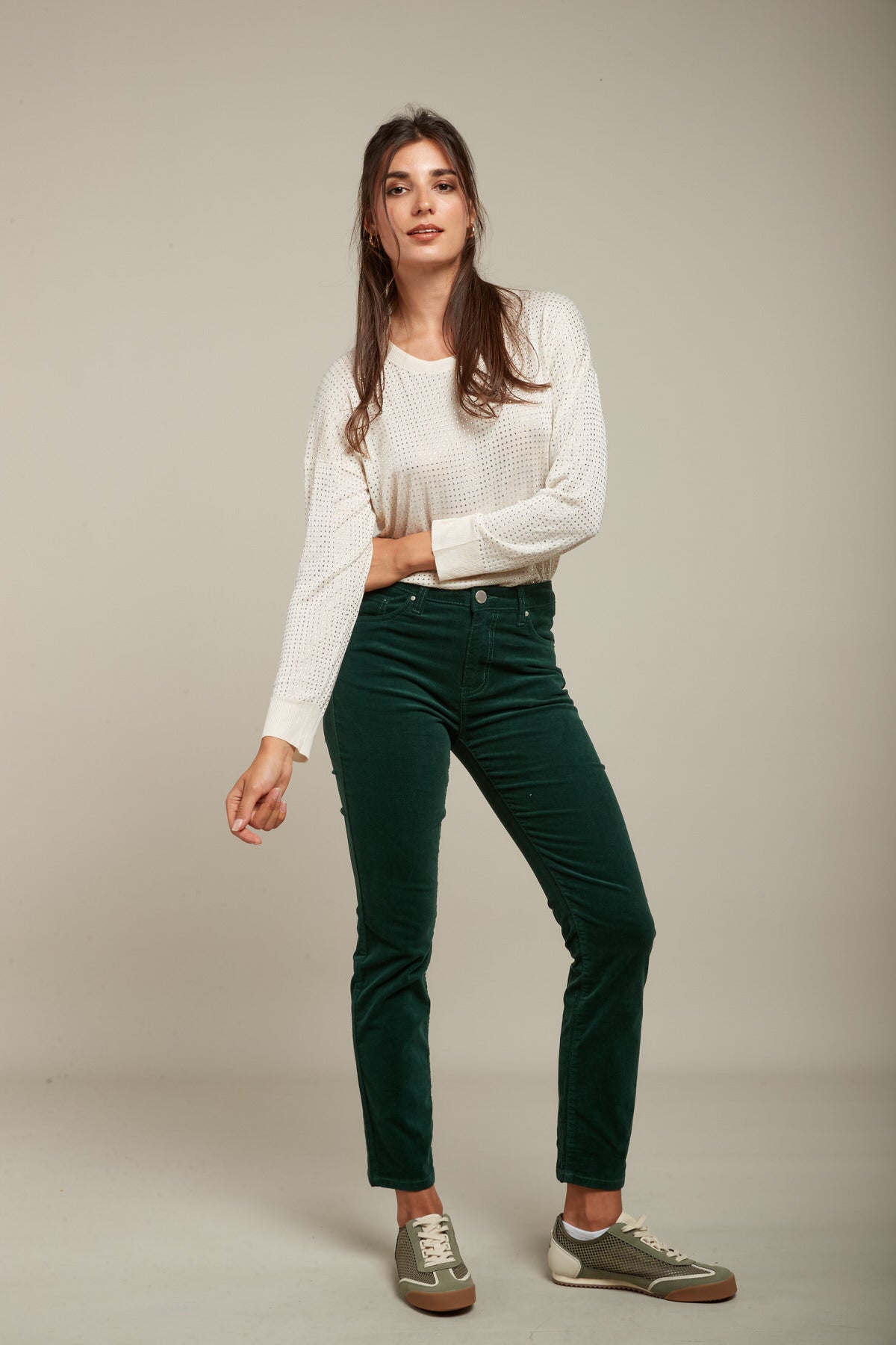 Pantalones de terciopelo de empuje - Cassy