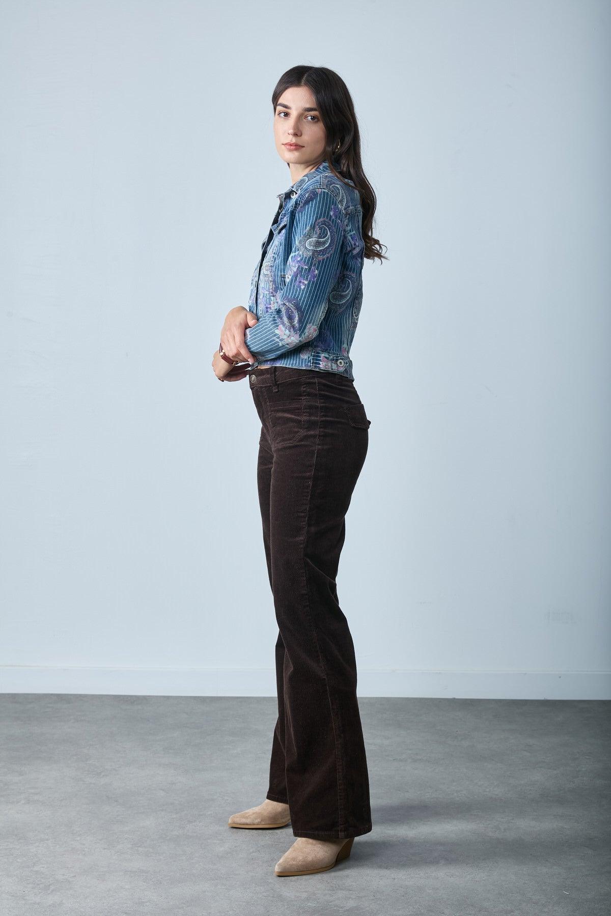 Velvet flare broek - Helton