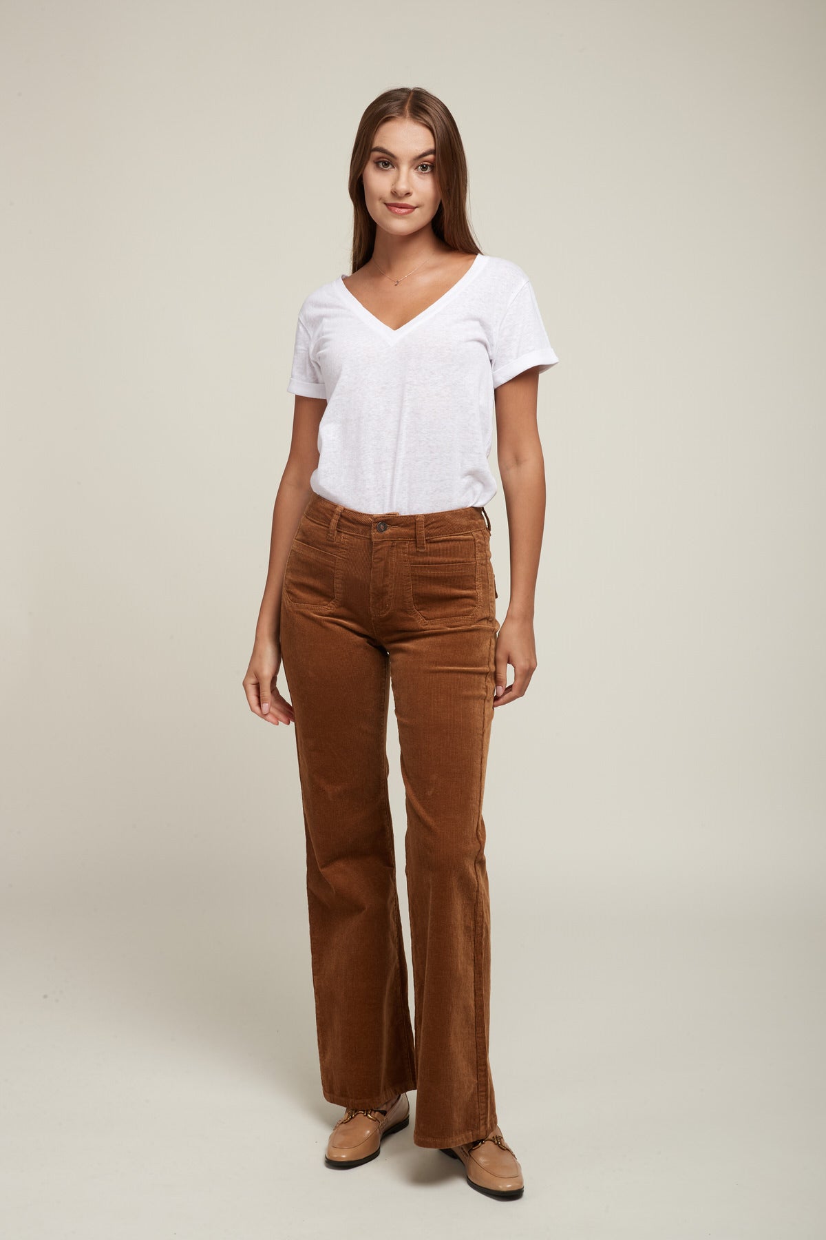 Pantalon flare velours - Helton