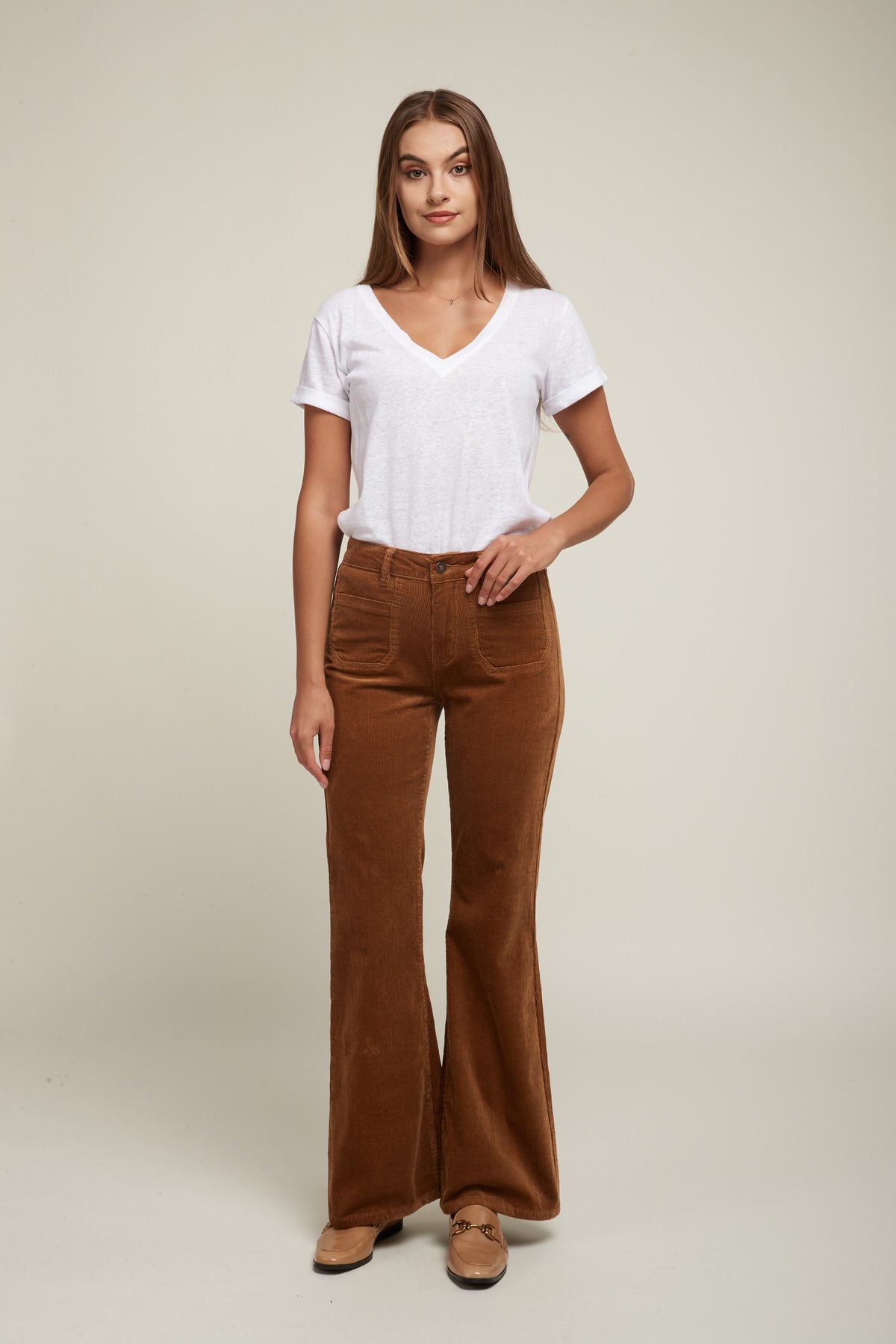 Pantalones Velvet Flare - Helton