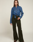 Velvet flare pants - Helton