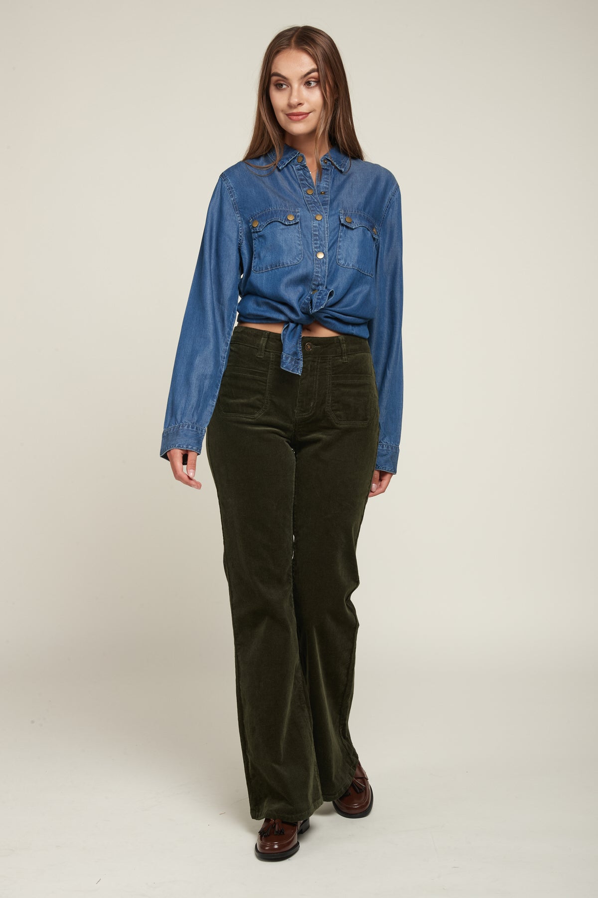 Velvet flare pants - Helton