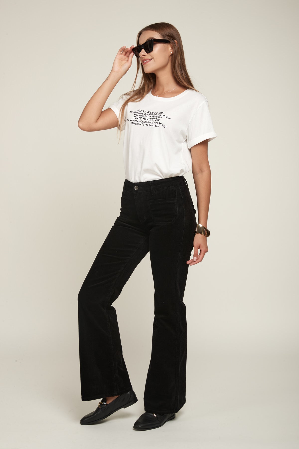 Velvet flare pants - Helton