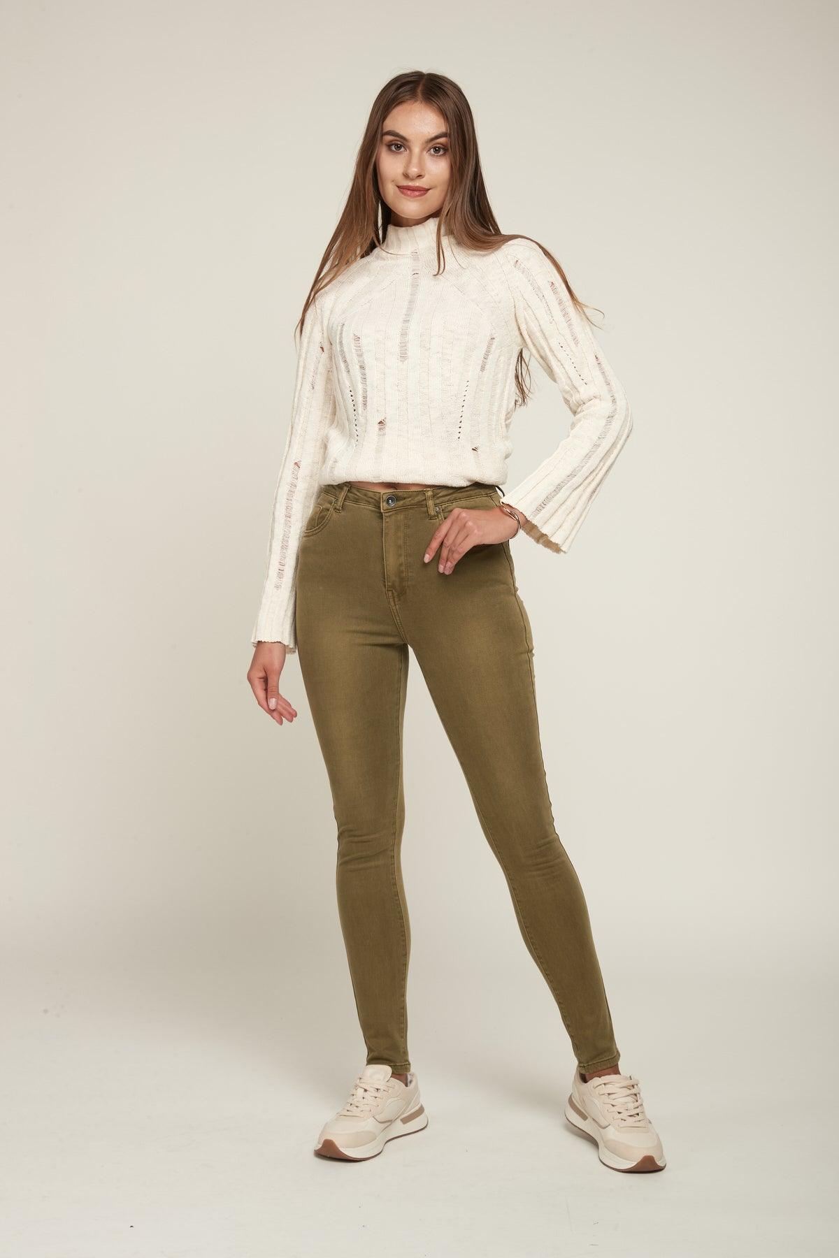 Pantalon taille haute - Solaria sky - TOXIK3