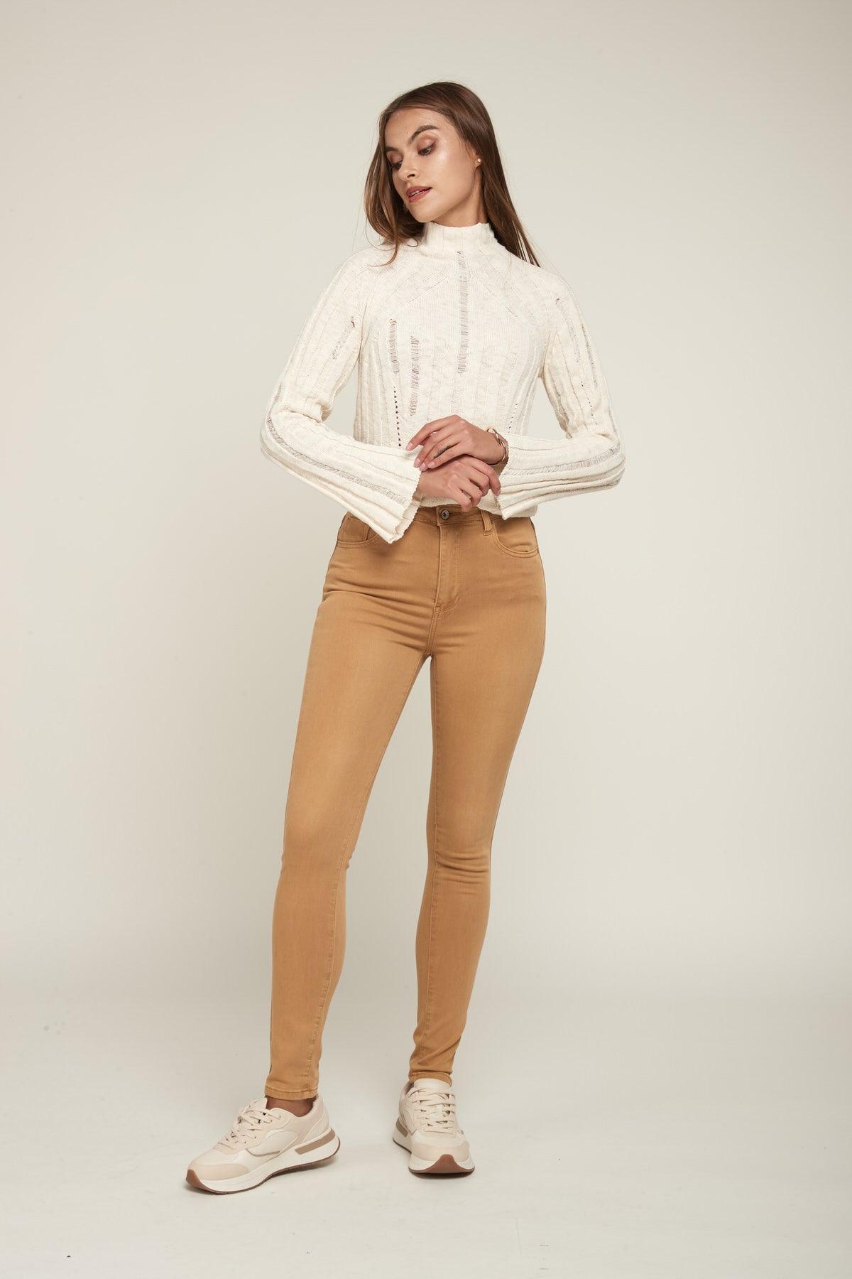 Pantalon taille haute - Solaria sky - TOXIK3