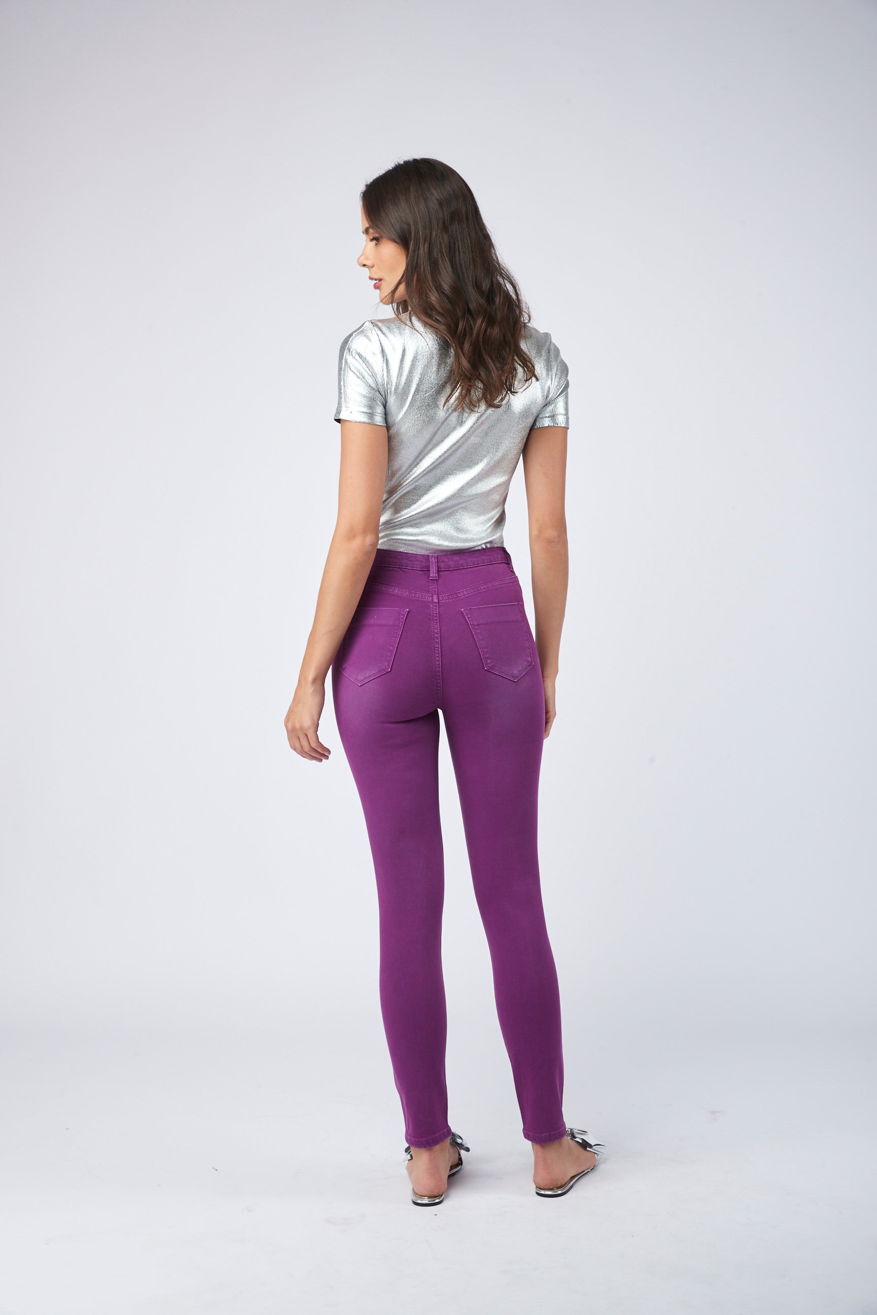 Pantalon taille haute - Solaria sky