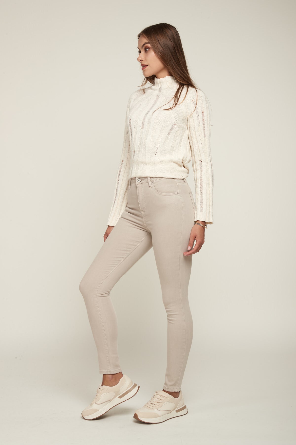 Pantalon taille haute - Solaria sky