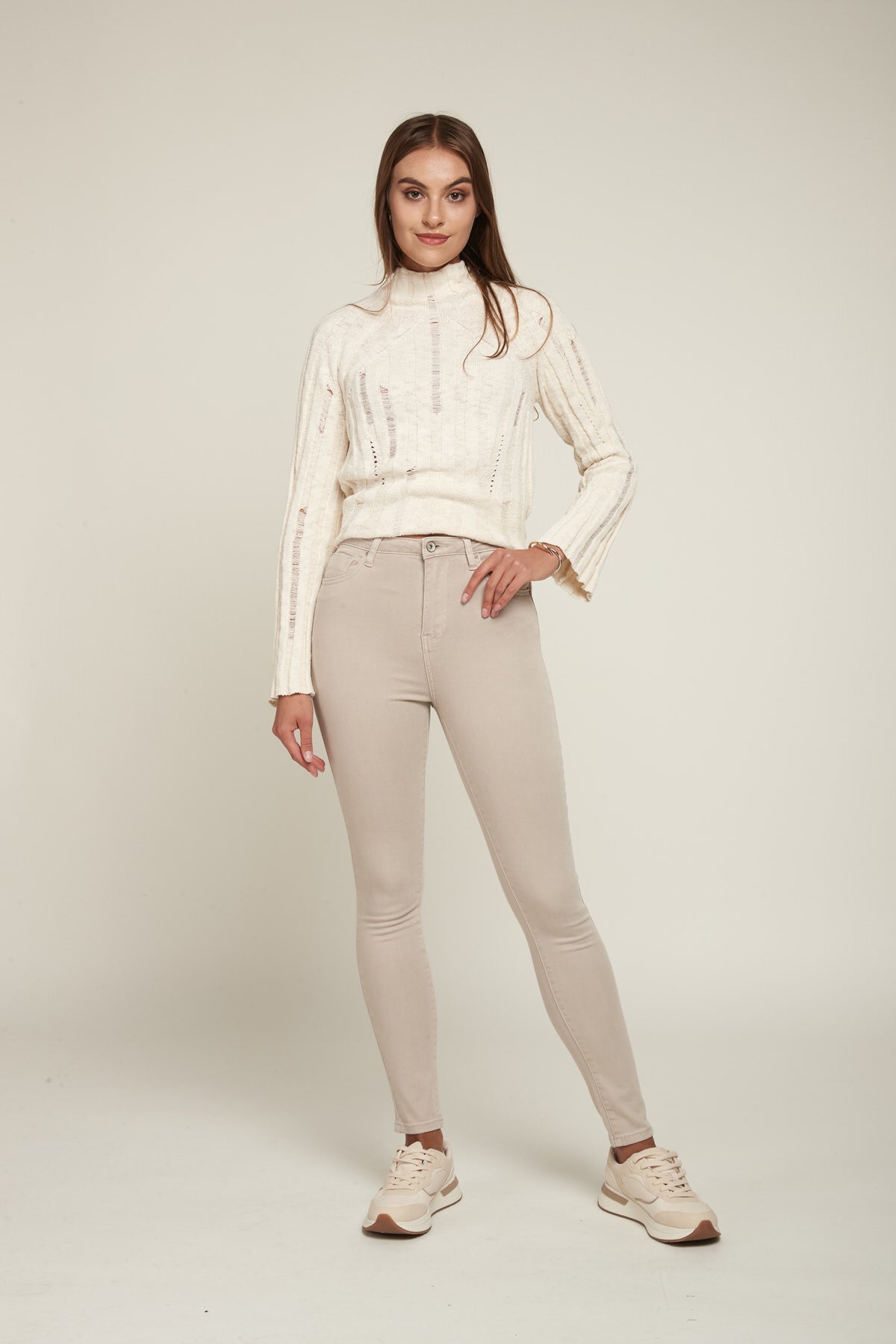 Pantalon taille haute - Solaria sky