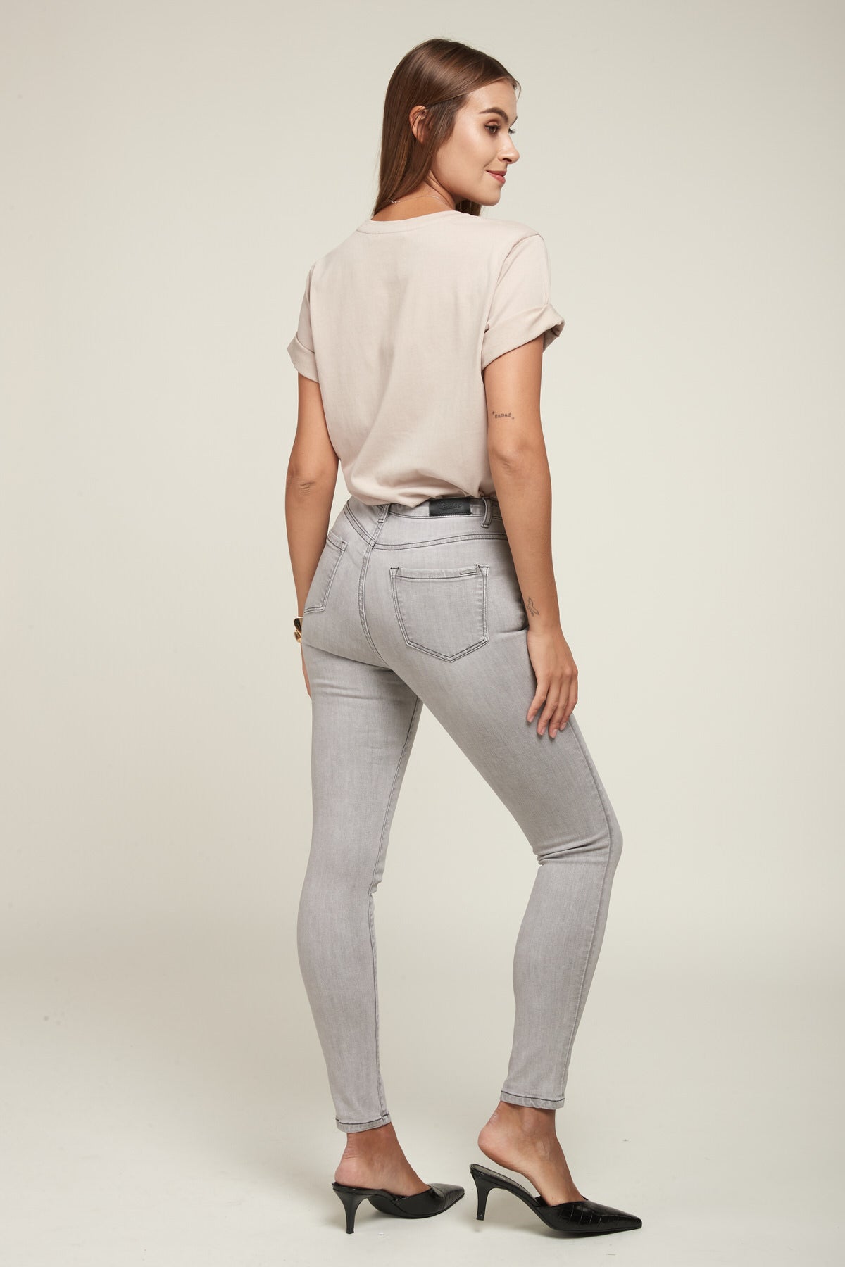 Skinny jeans hoge taille - cadia