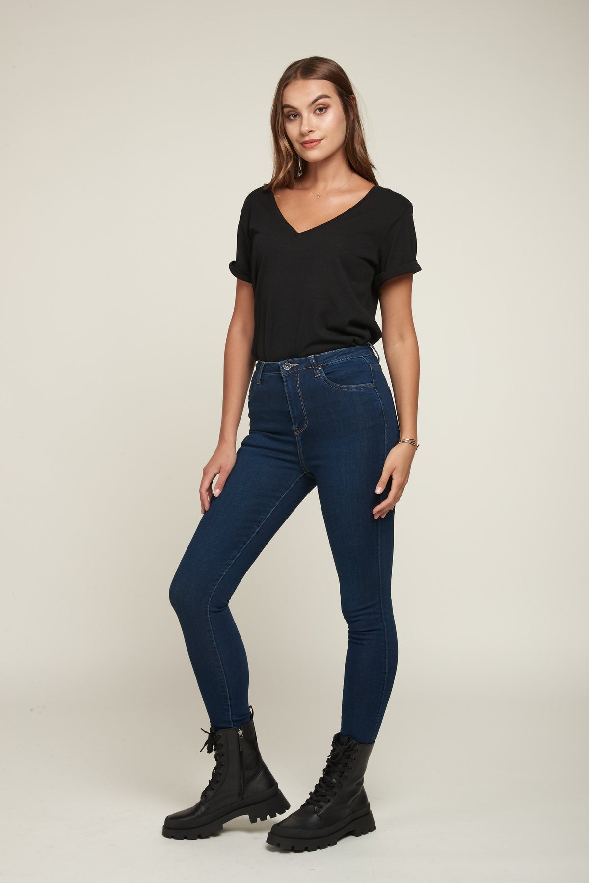 Jean skinny taille haute - Cadia