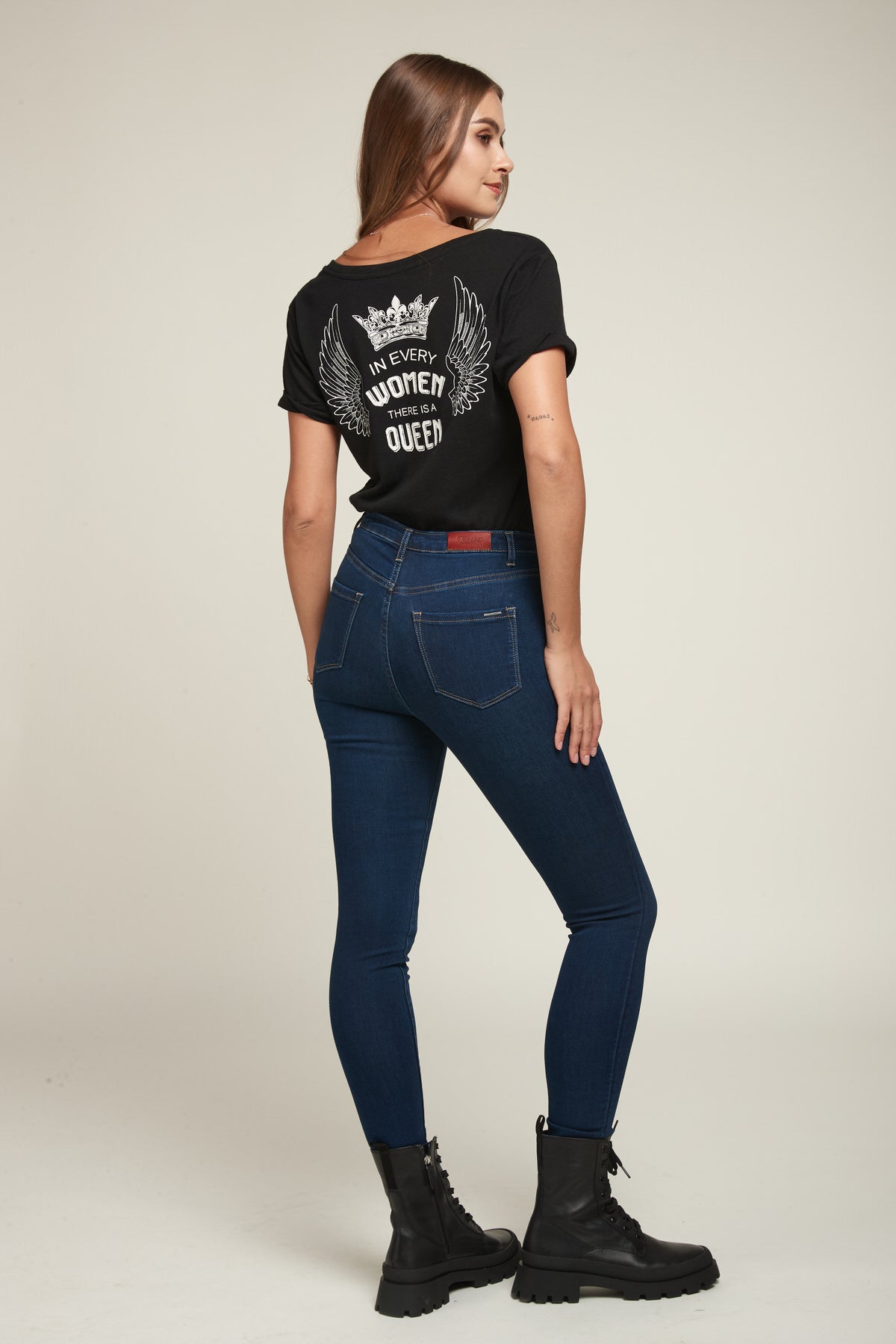 Skinny jeans hoge taille - cadia