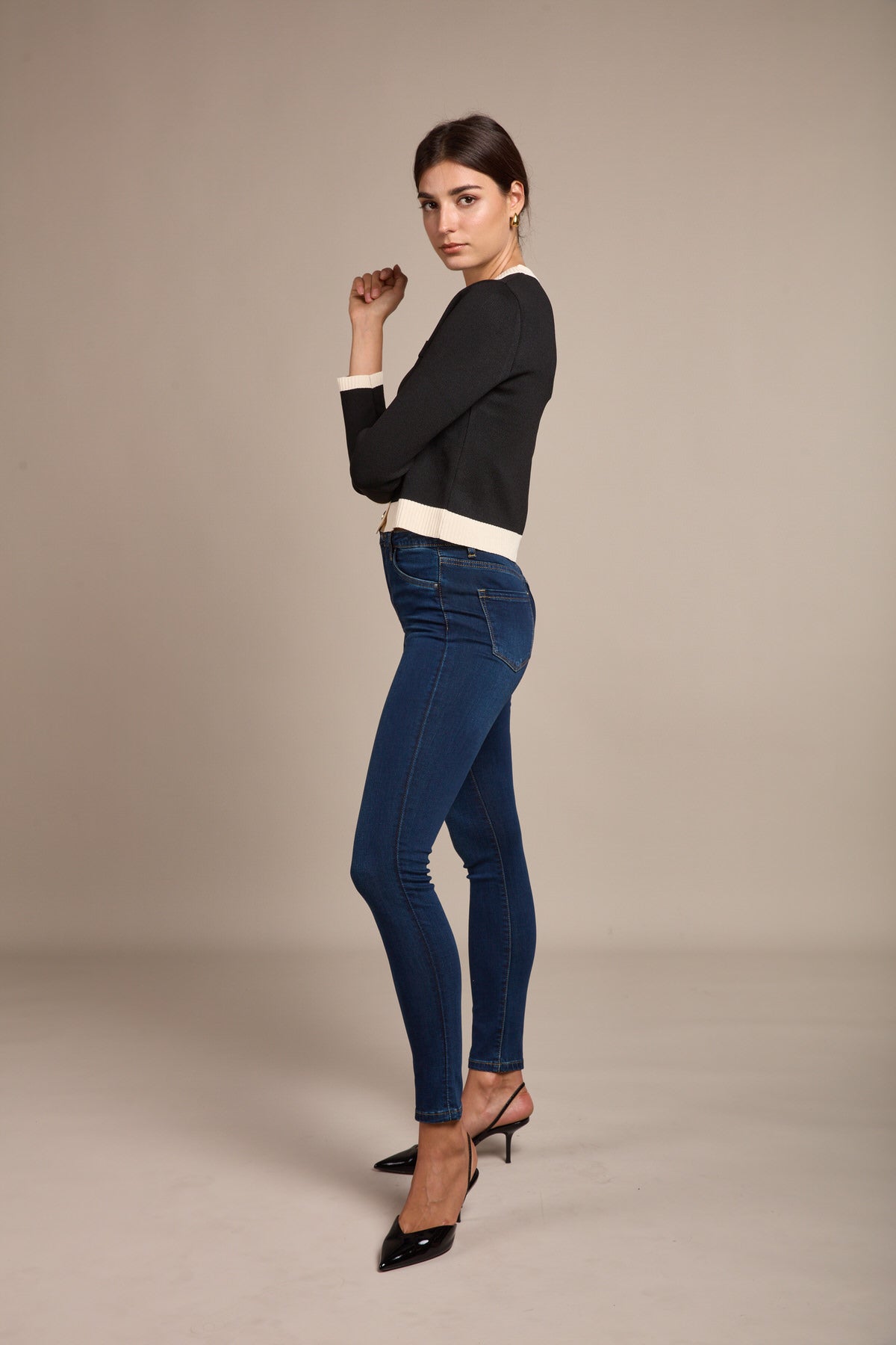 Jean skinny taille haute - Cadia