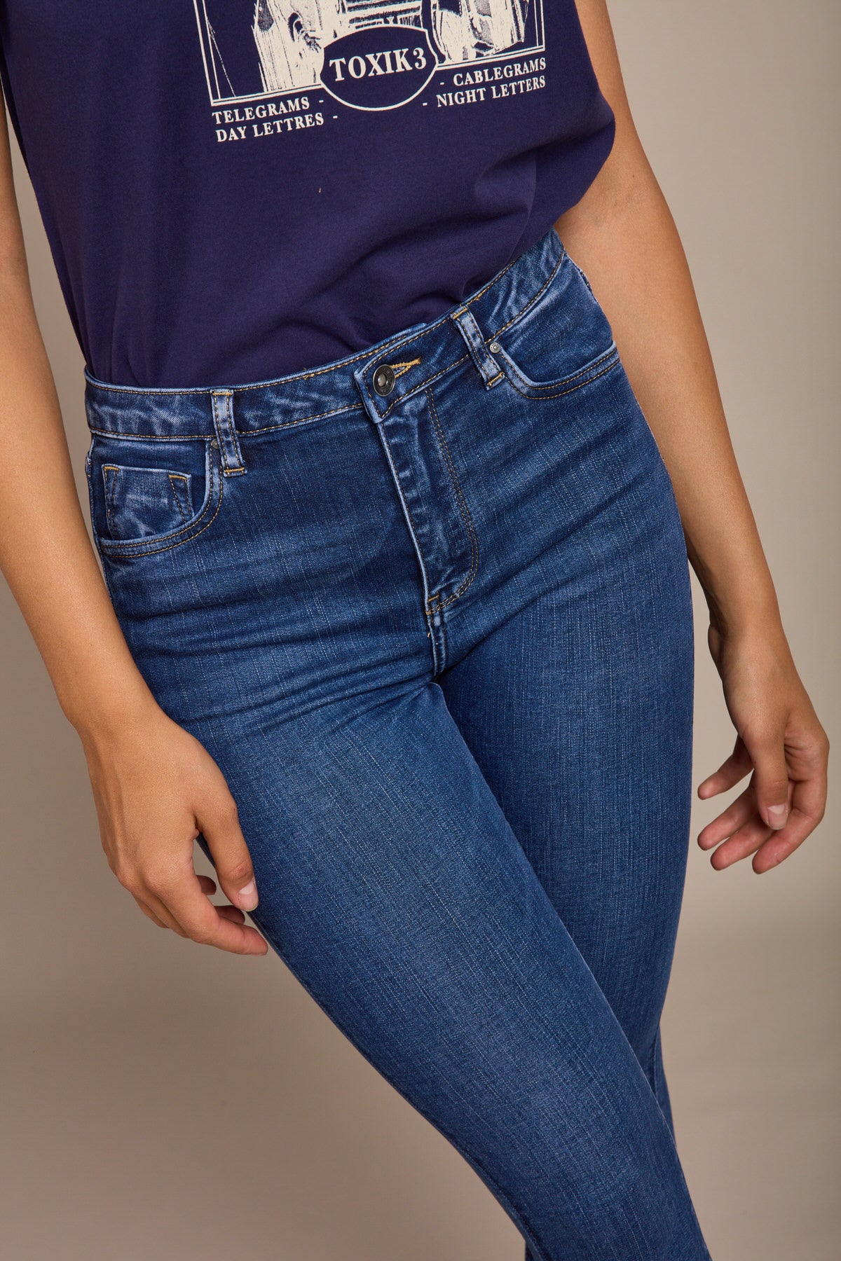 Skinny jeans high waist - cadia