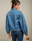 Blouson en jean épaules bouffantes - Sania