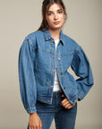 Blouson en jean épaules bouffantes - Sania