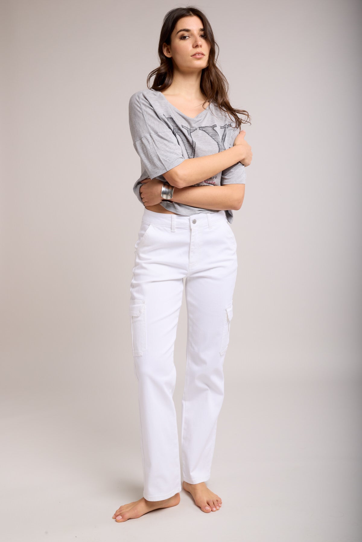 Pantalon cargo blanc - Emil