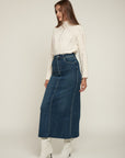 High waist straight denim skirt - Orel