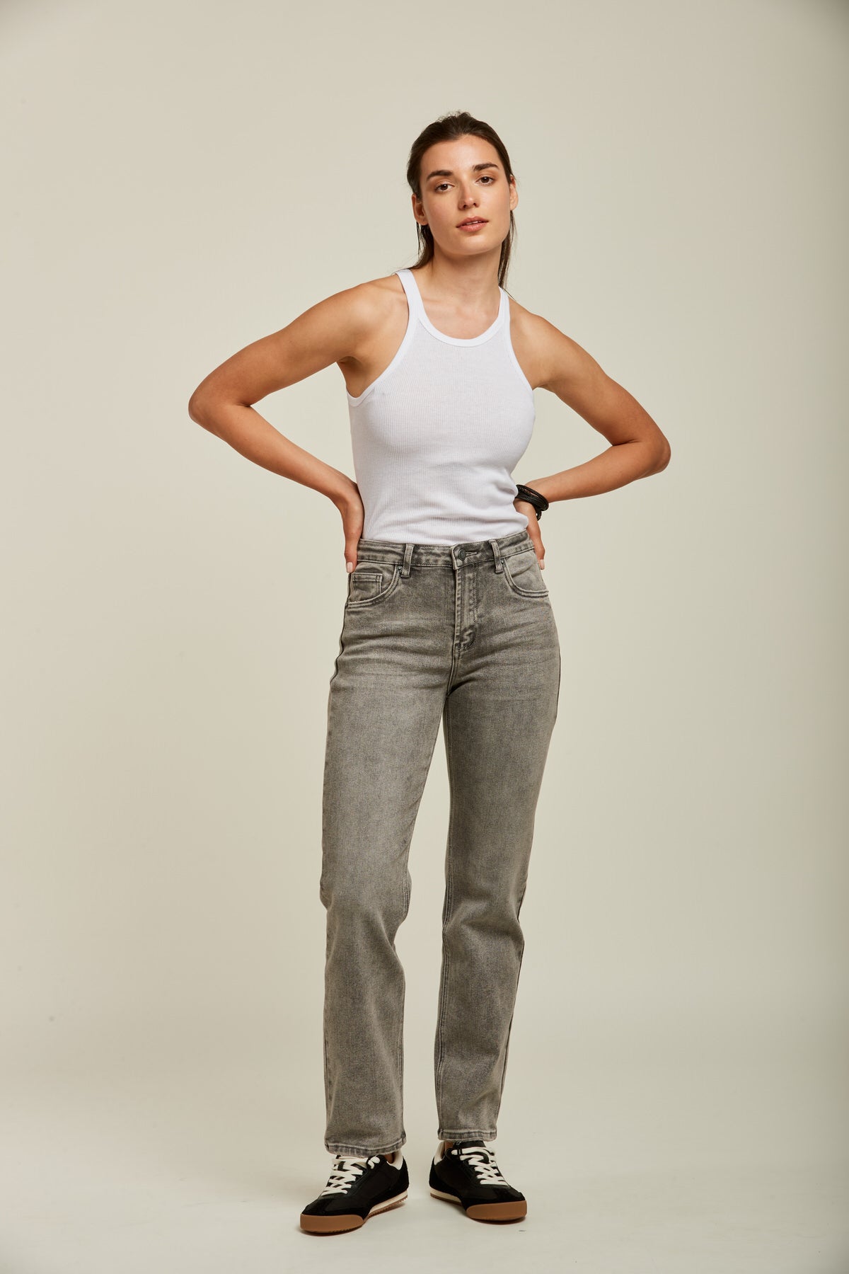 Jeans Grau verblasst - Hanf