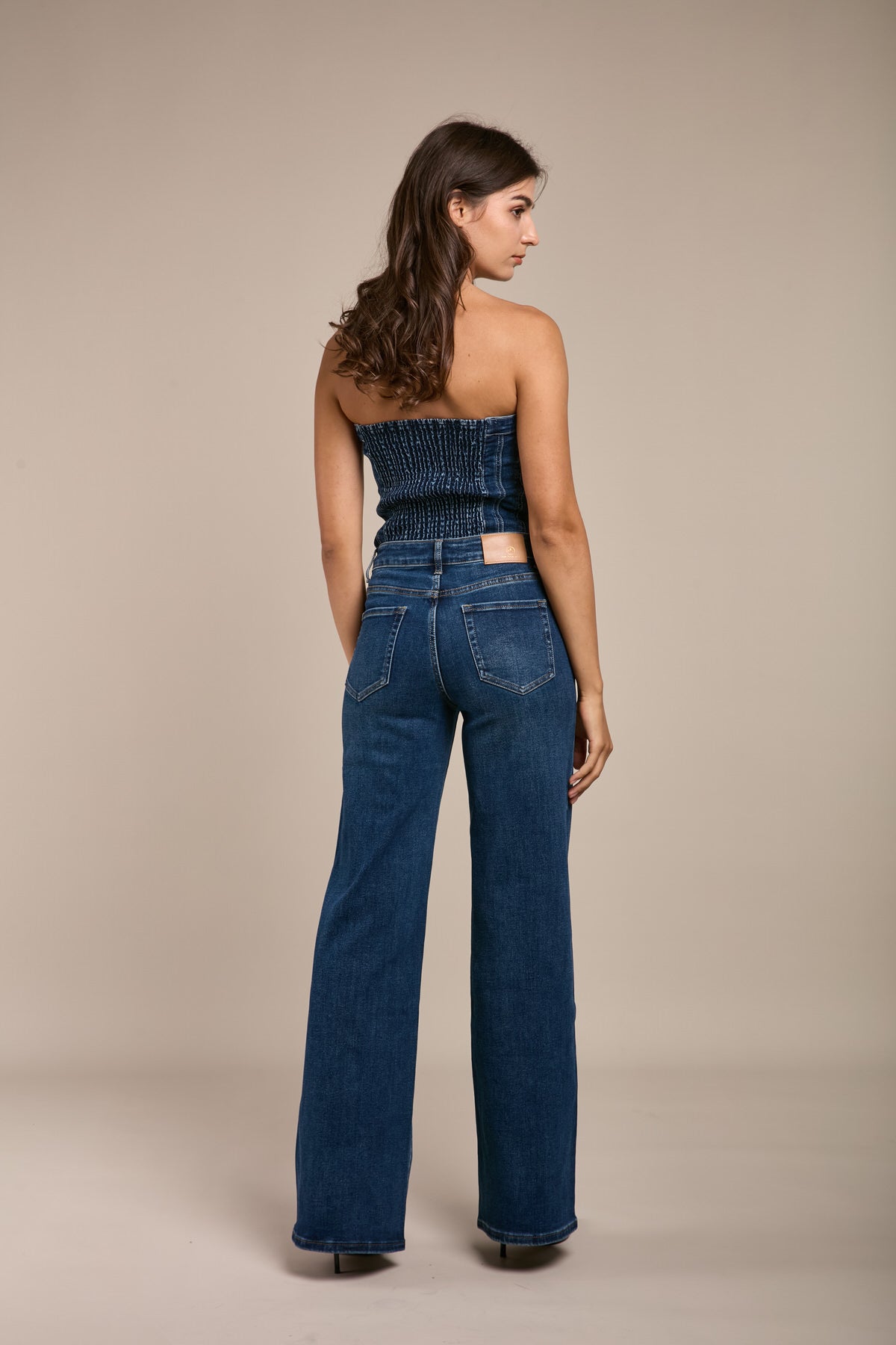 Hohe Flared -up -Jeans - Connie