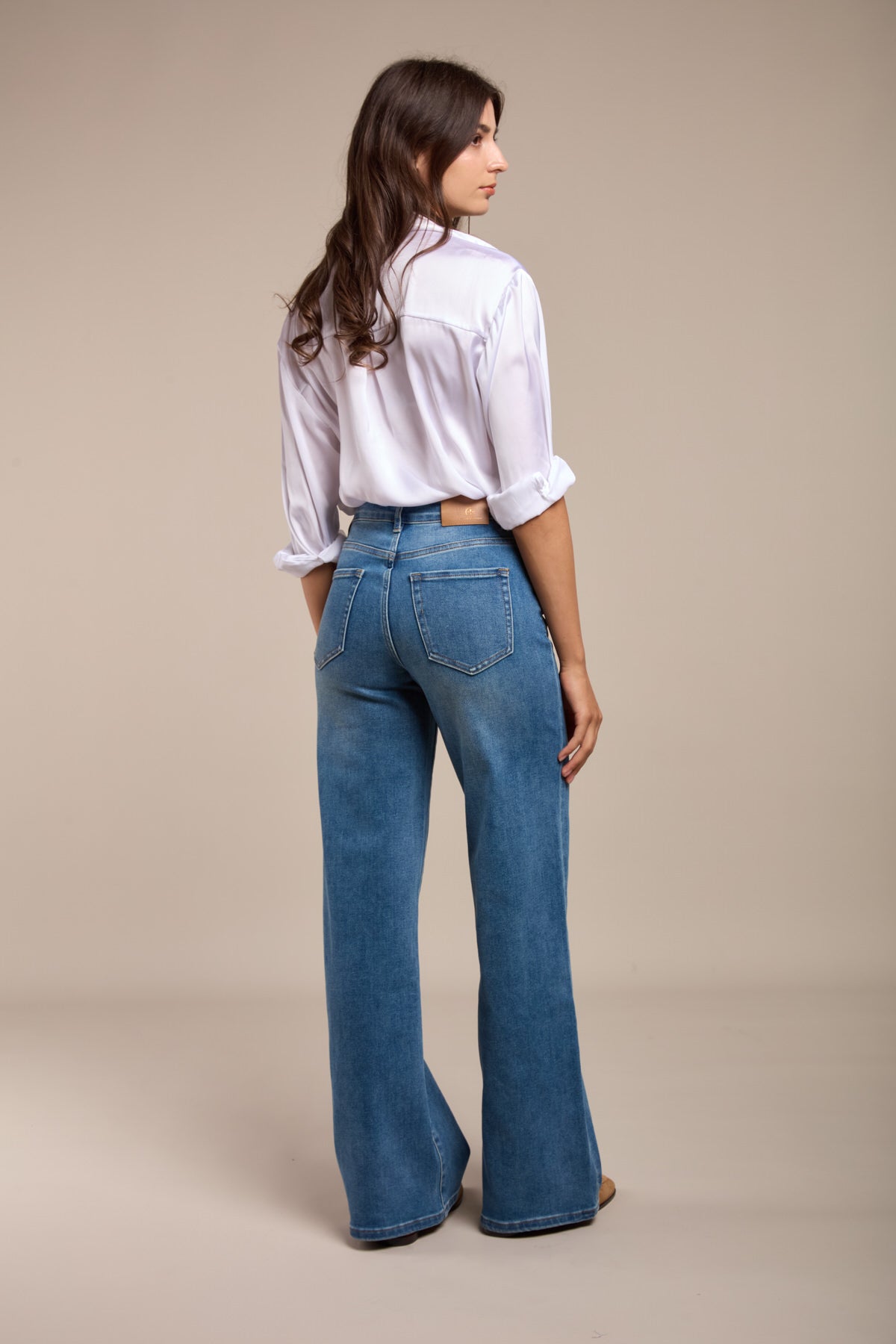 Hohe Flared -up -Jeans - Connie