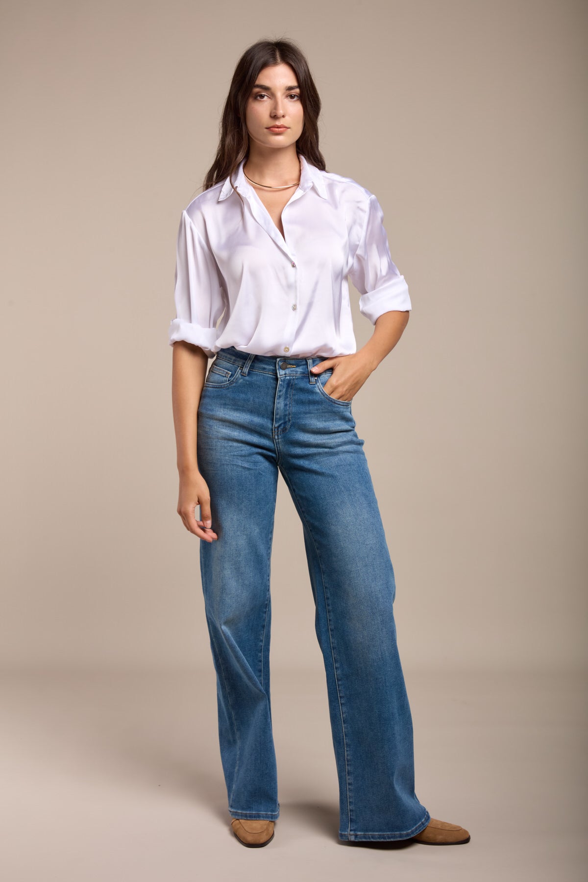 High flared -up jeans - Connie