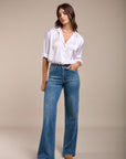 Hohe Flared -up -Jeans - Connie