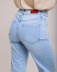 Jeans Size High flared pocket Plated - Carry