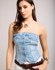 Top bustier denim - Lora