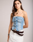 Top Bustier Denim - Lora