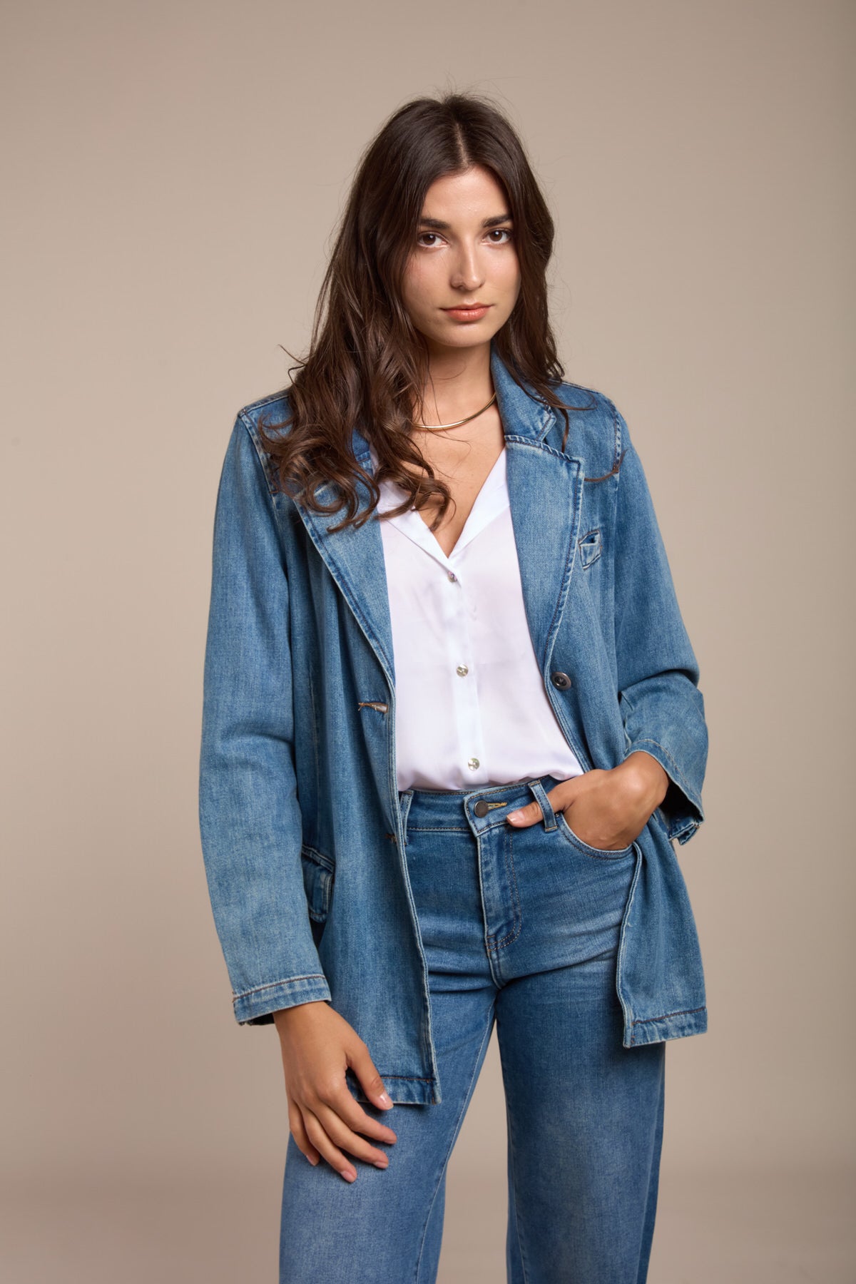 Veste denim droite - Jules