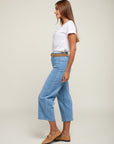 Crop jeans with belt - Lotus