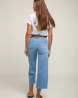 Crop jeans with belt - Lotus