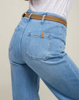 Crop jeans with belt - Lotus