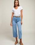 Crop jeans with belt - Lotus