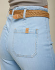 Jean cropped à ceinture - Lotus