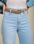 Jean cropped à ceinture - Lotus