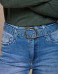 Short flared belt jean - Louna